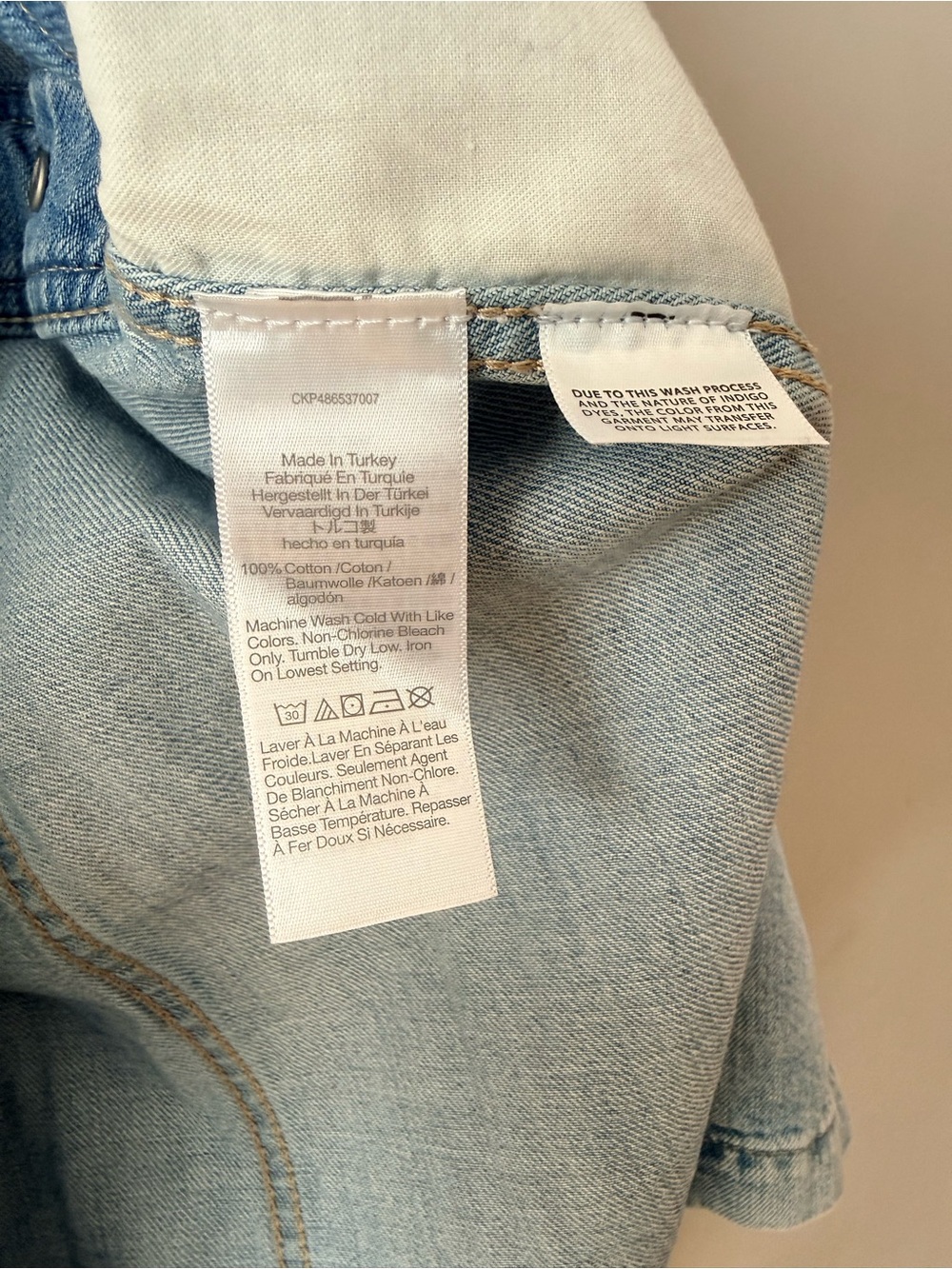 Madewell Denim Cap-Sleeve Shirtdress in Aquino Wash 100% Cotton - Picture 8 of 8